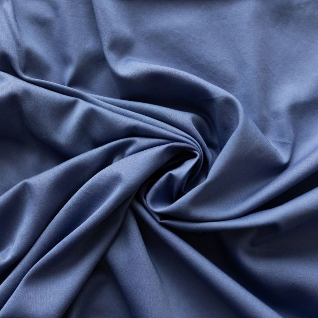 Organic cotton sheets from Nuream, available in blue.