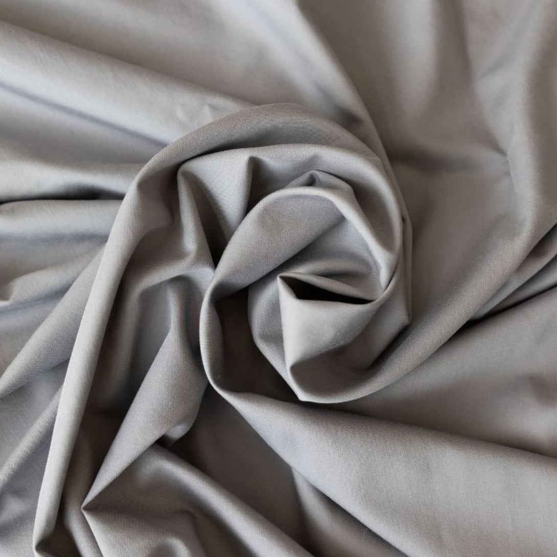 Organic cotton sheets from Nuream, available in gray.